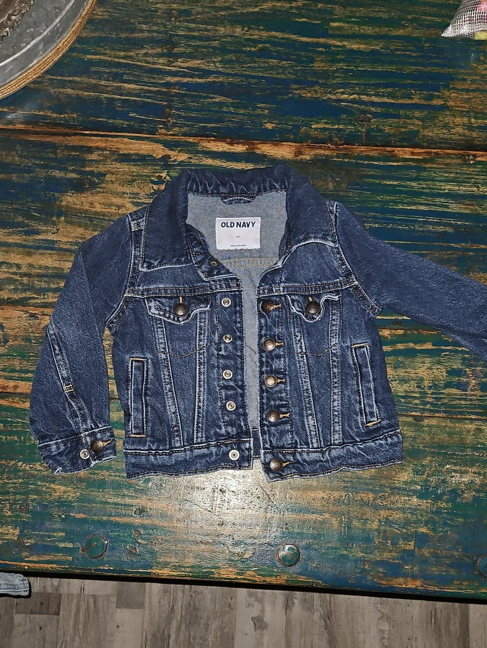 Old Navy Kids Blue Denim Button-Front Jean Jacket